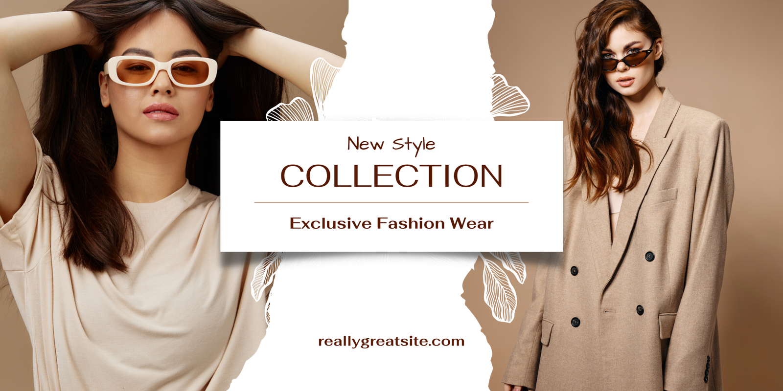 Beige Aesthetic Exclusive Fashion Wear Collection Clothing Banner